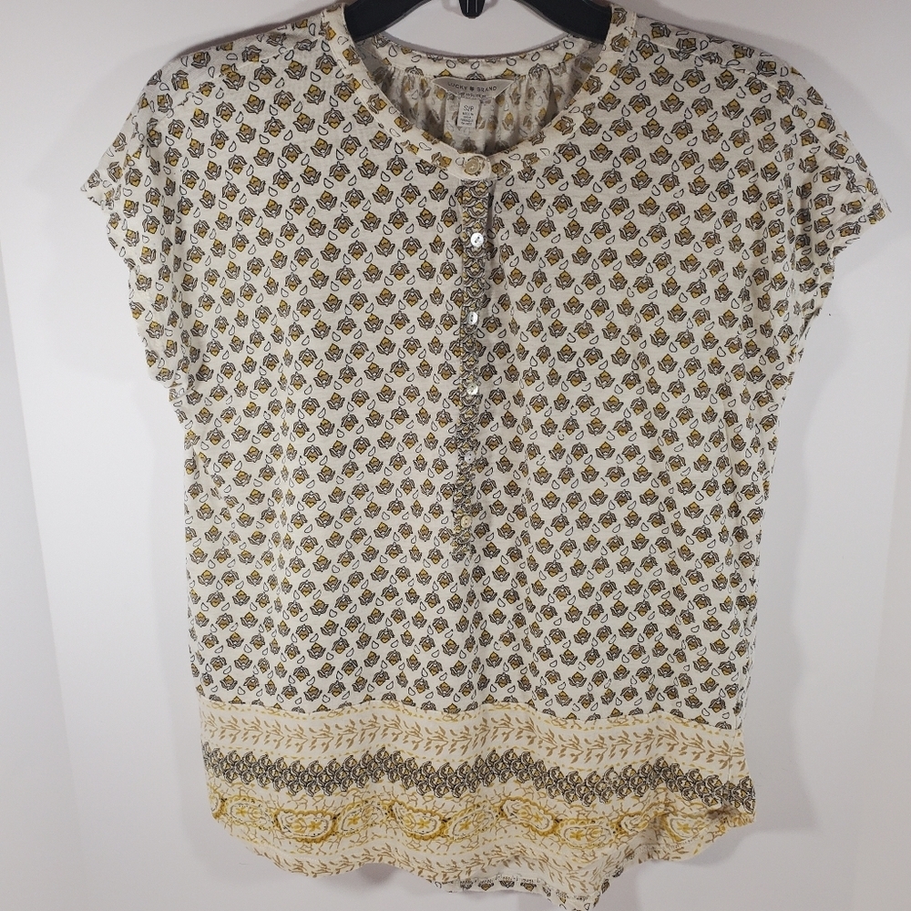 Lucky Brand Border Print SleevelessTop